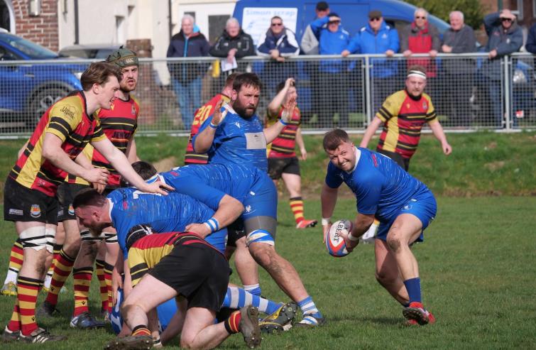 Liam Eaton gets the ball moving. (Picture William John)